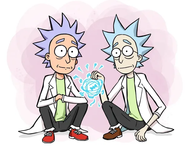 Ricky and Morty Calicatura PNG Graphic Found