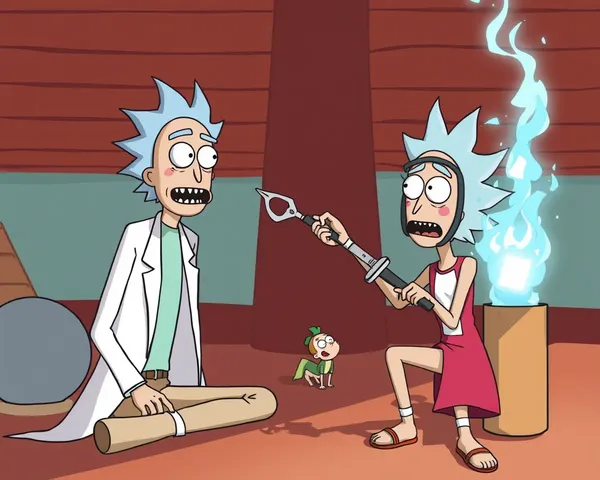 Ricky and Morty Calicatura PNG Image Displayed