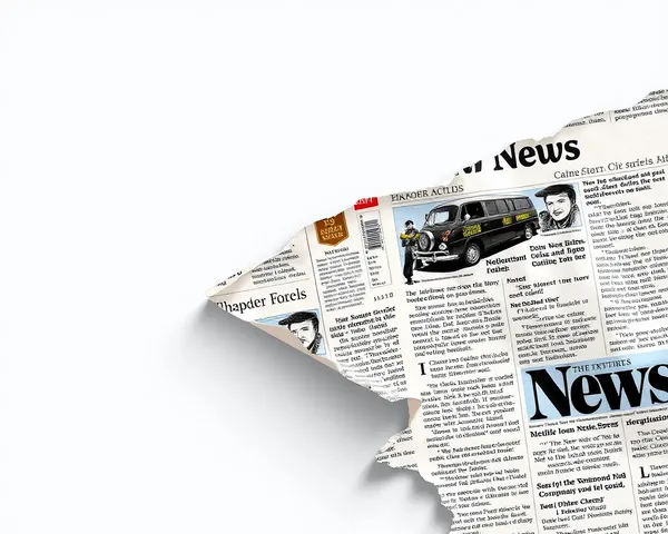 Ripped Out Newspaper Pages in 6 Png