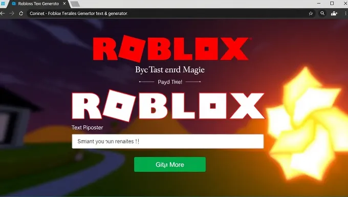 Roblox Text Generator 2025 Bypass Online