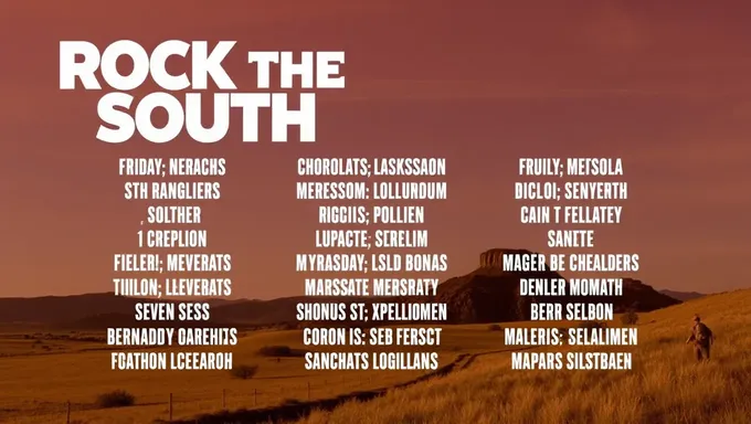 Rock the South 2025 Lineup Boasts Diverse Music Genres