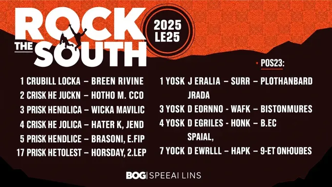 Rock the South 2025 Lineup Includes Big Names