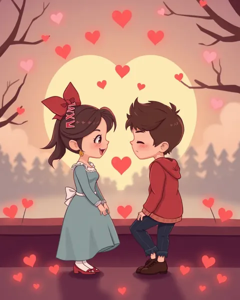 Romantic Cartoon Images Featuring Love Scenes