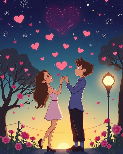 Romantic Cartoon Images Overflowing with Love