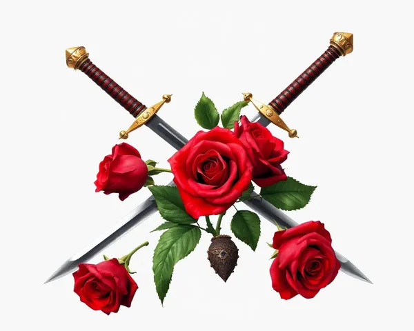 Roses and Swords PNG Title Image