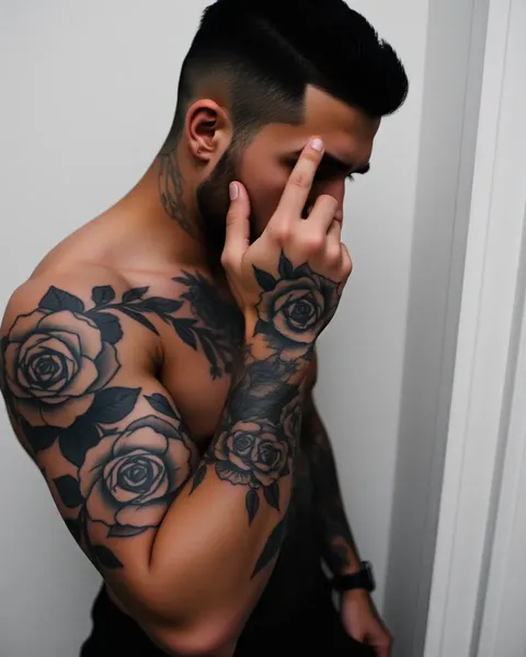 Roses in Men's Tattoo Designs