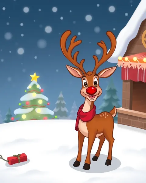 Rudolph Cartoon Images from Timeless Christmas Movies