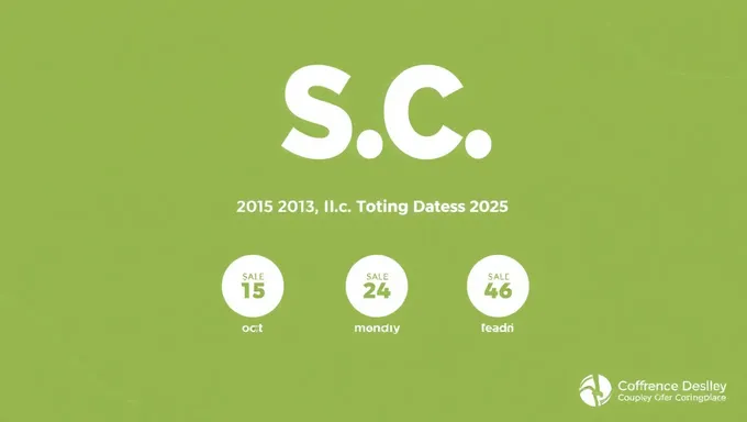 S.C. 2025 Voting Dates and Schedule Released