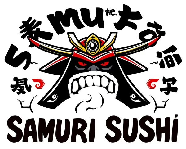 Samurai Sushi Logo PNG Graphic Found