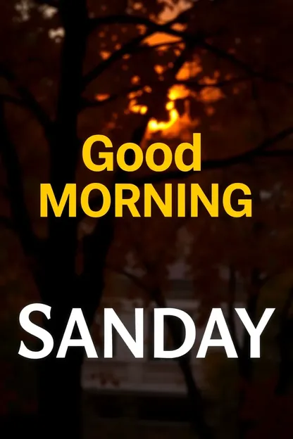 Sanday Morning Good Morning Image Combination