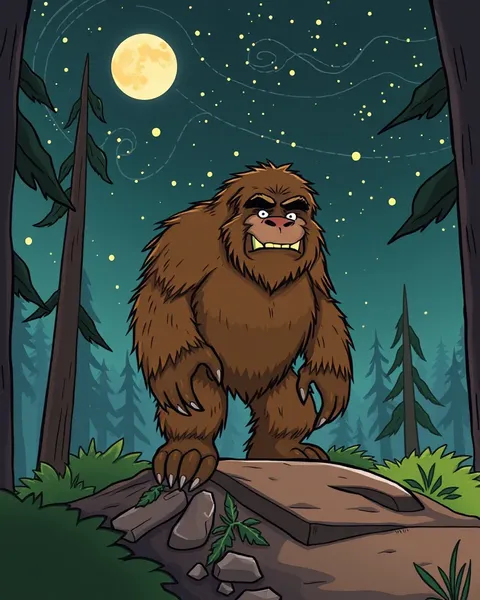 Sasquatch Cartoon Images: Cartoonish Portrayals of Sasquatch