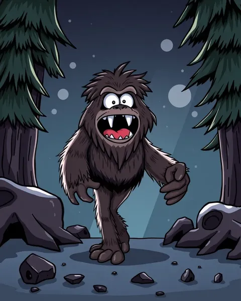 Sasquatch Cartoon Pictures with Colorful Designs