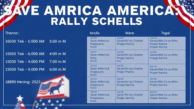 Save America Rally Schedule for 2025 Announced