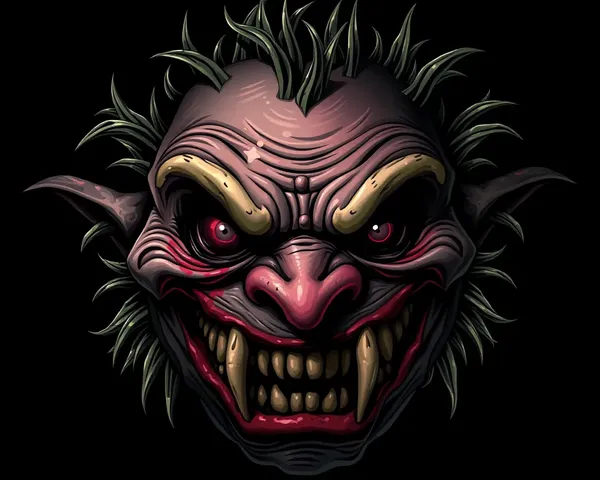 Scary Troll Face PNG Emoji Meaning and Use