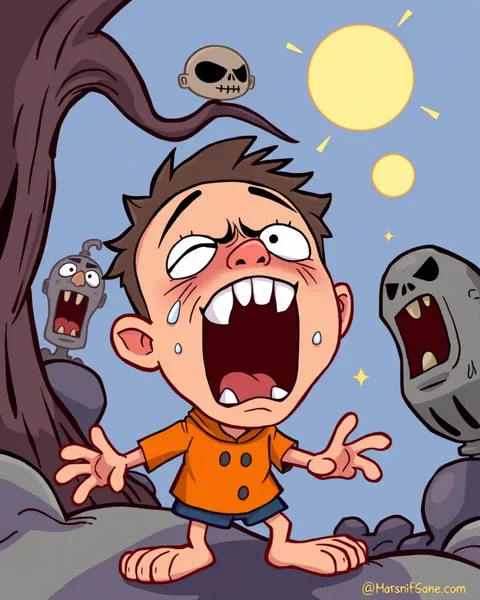 Screaming Cartoon Images Seize the Attention