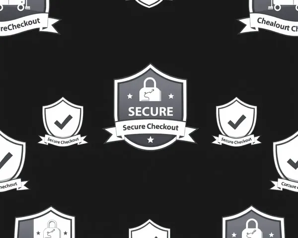 Secure Checkout Badges with Black Background PNG Format