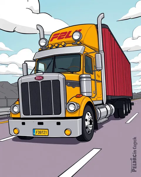 Semi Truck Cartoon Images for Animated Movie Characters