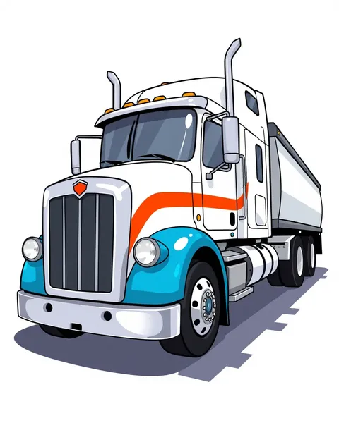 Semi Truck Cartoon Images for Fun and Games