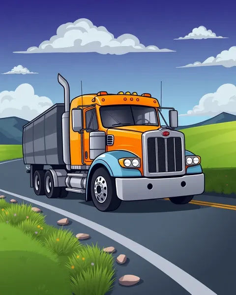 Semi Truck Cartoon Images for Imagination and Creativity