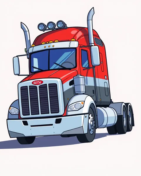 Semi Truck Cartoon Images for Whimsical Fantasy Land