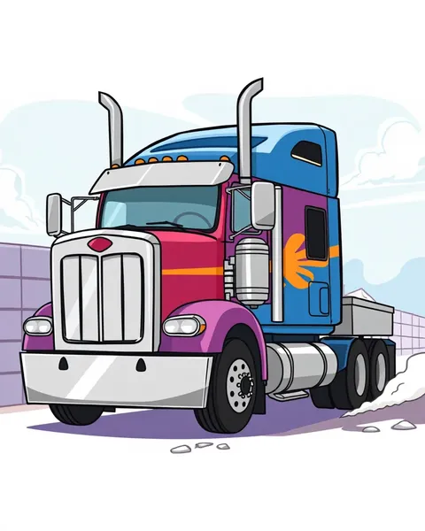 Semi Truck Cartoon Pictures: Amusing Vehicle Designs