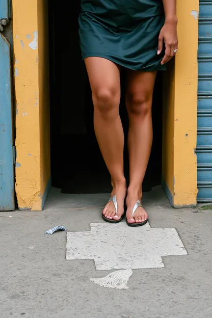 Sensual Cuban Girls Feet in Footwear