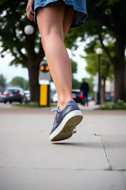 Sidewalk Crisis: Girl's Shoe Stuck Situation