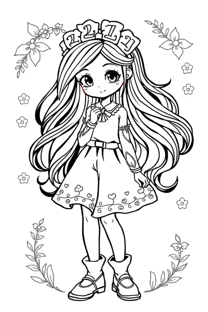 Simple Girl Coloring Pages for Little Artists