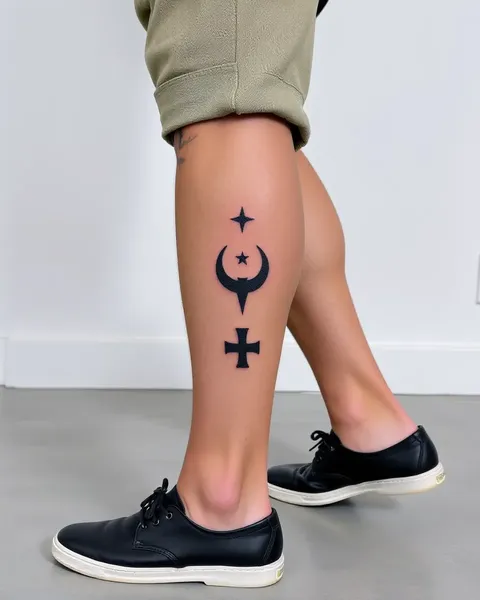 Simple Leg Tattoos for Guys Designs