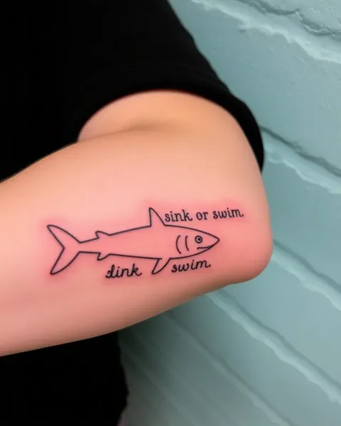 Sink or Swim Tattoo: Overcoming Life's Challenges Quote