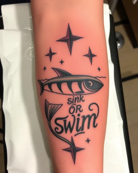 Sink or Swim Tattoo: Unique Design for Courageous Souls