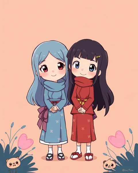 Sisters' Cartoon Image Collection