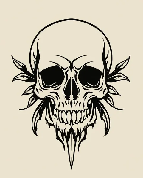 Skull Tattoo Stencils for Custom Tattoo Designs