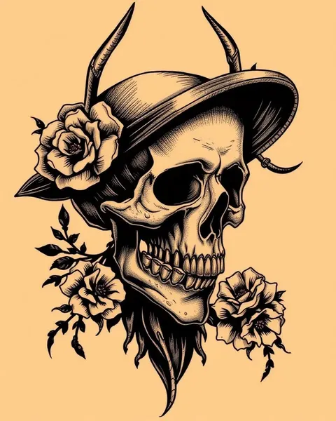 Skull Tattoo Stencils with Intricate and Detailed Designs