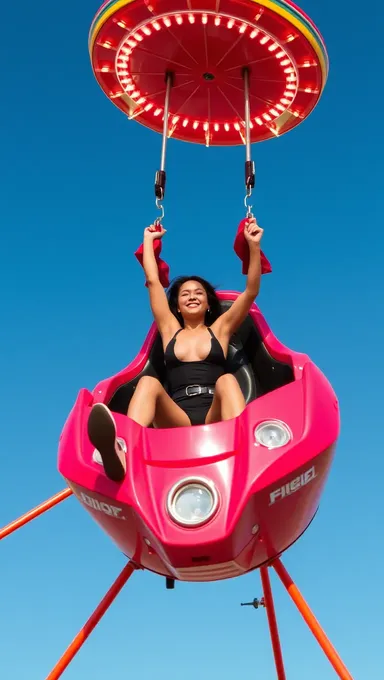 Sling Shot Ride Boobs at the Carnival Frenzy