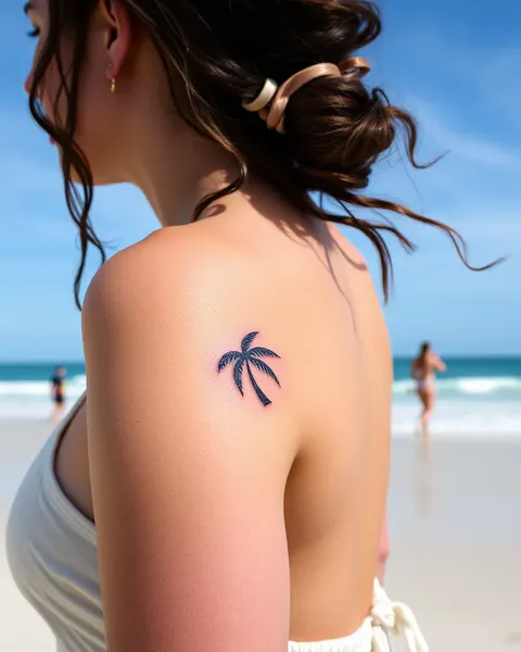 Small Beach Tattoos for Body Art