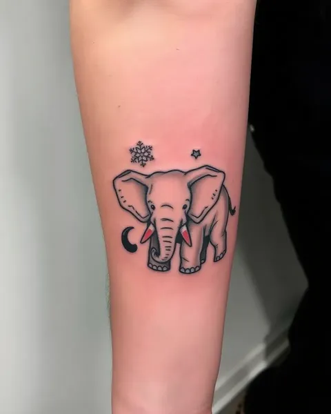 Small Elephant Tattoo Designs for Men