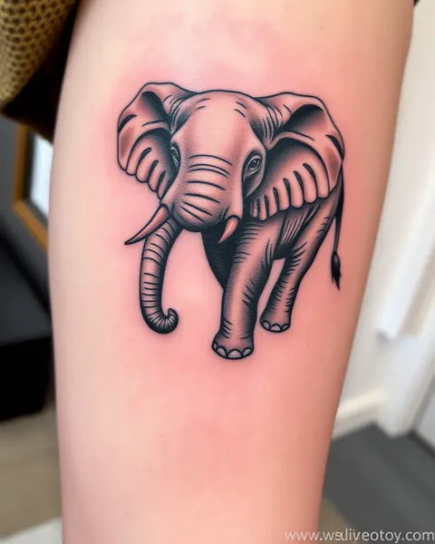 Small Elephant Tattoo for Minimalist Lovers