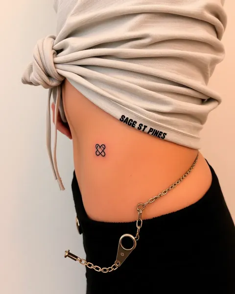 Small Tattoos on Hip Curve