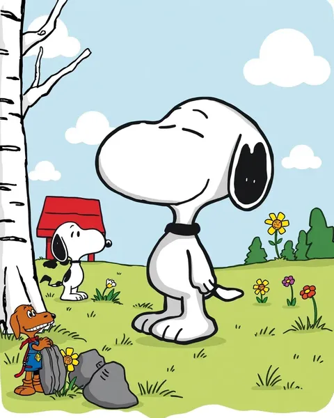 Snoopy's Cartoon Images Showcase His Imaginative Adventures