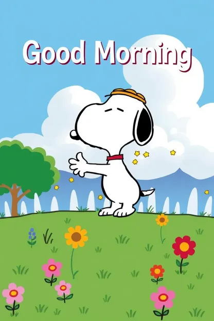 Snoopy's Good Morning Images with Sunny Smiles