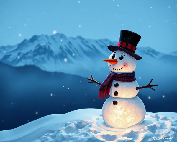 Snowman PNG Graphic for Winter Theme