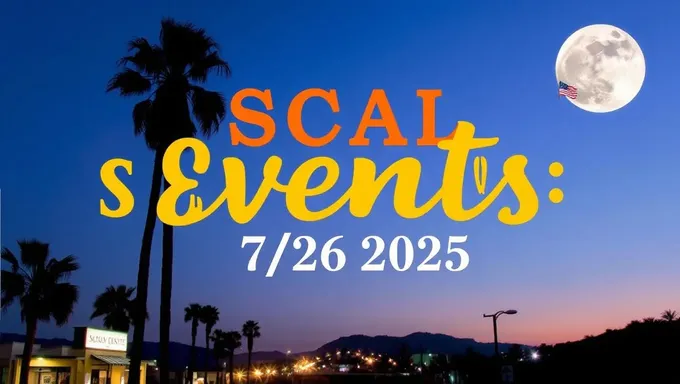 Socal Events on July 26th, 2025 Schedule Released