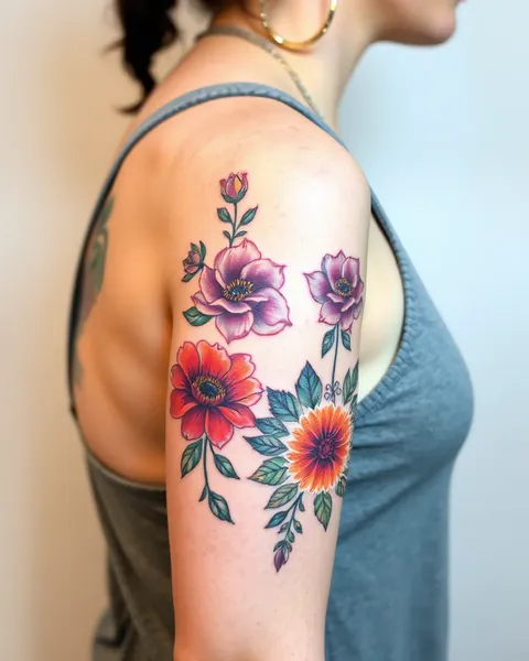 Soft Watercolor Floral Tattoo Design Inspiration