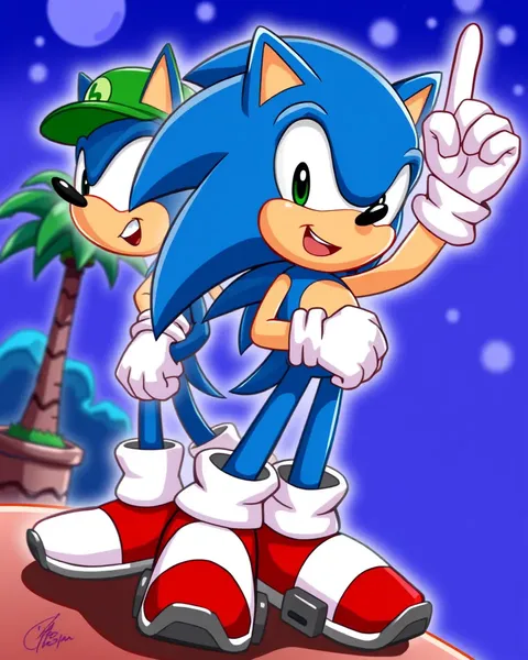 Sonic's Cartoon Pictures Showcase His Speed