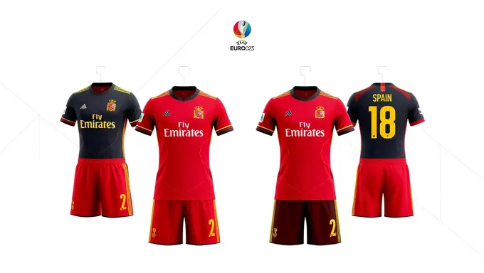 Spain Euro 2025 Kit Colors and Design