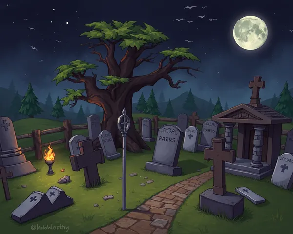 Spooky Graveyard PNG with Mysterious Fog