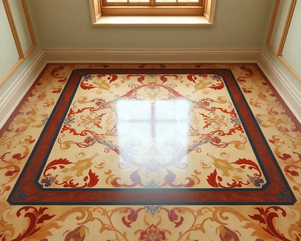 Stained Floor with Transparent PNG Displayed