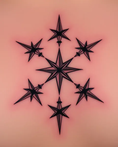 Star Shape Nipple Tattoos: Celestial Body Art Inspiration