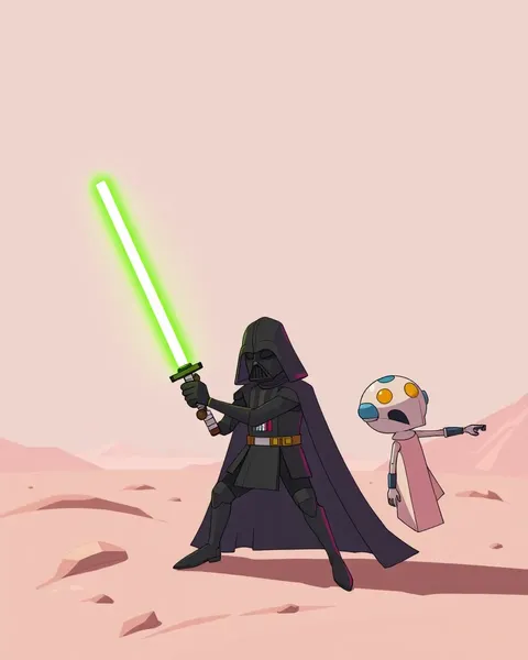 Star Wars Cartoon Images: Lightsabers and Blasters Abound